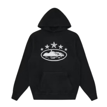 Corteiz 5 Starz Alcatraz Hoodie Black