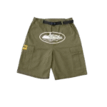 Corteiz Alcatraz Cargo Shorts Khaki Green