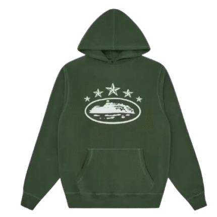 Corteiz 5 Starz Alcatraz Hoodie Green