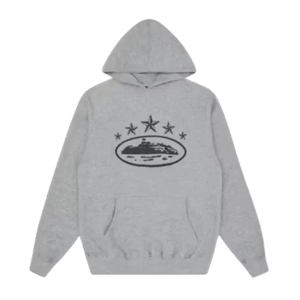 Corteiz 5 Starz Alcatraz Hoodie Grey